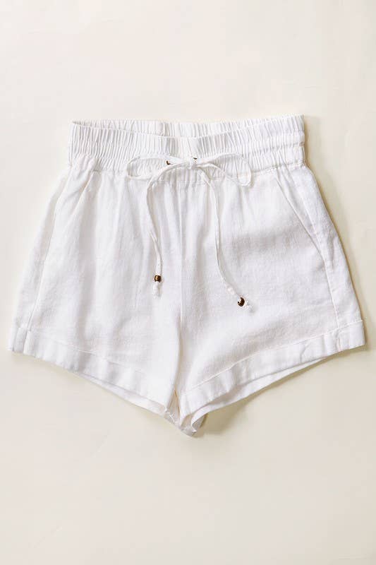 Linen Type Waistband Shorts